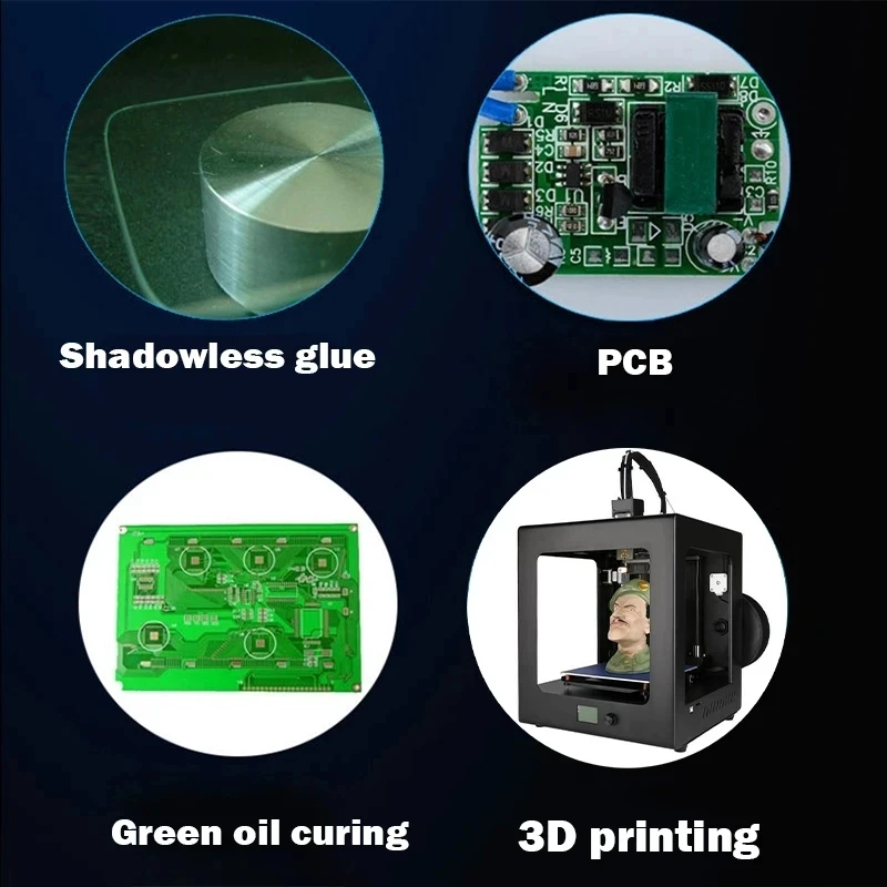 FUNGDO UV lamp 405nm/395nm/365nm LCD 3D printer resin model curing shadow  free glue, sensitive glue, icing sneaker soles