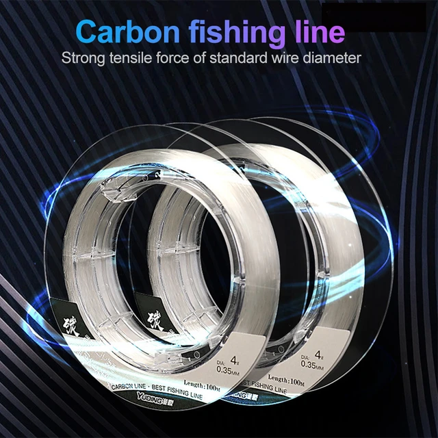 Línea de pesca de fluorocarbono japonesa  Monofilamento de pesca de  fluorocarbono-50m 100m - Aliexpress