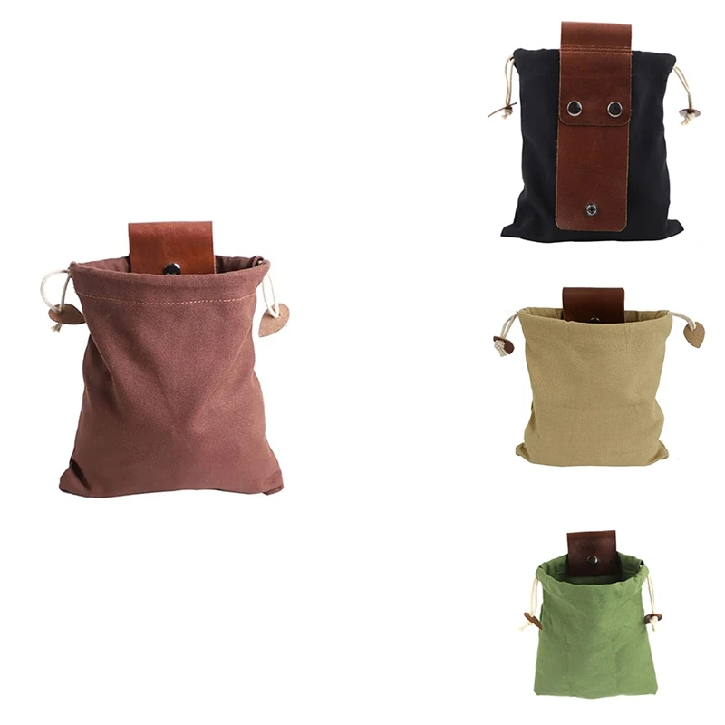 

Складная Холщовая Сумка для кормления для пеших прогулок, поясные сумки для сбора сокровищ и ракушек, сумка для ремня