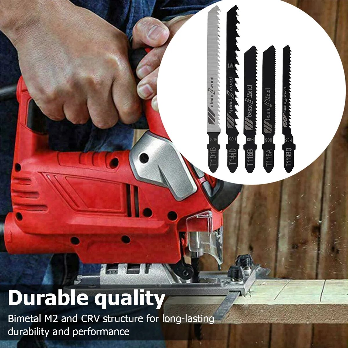 50/10Pcs Jig Saw Blade Metal Steel Jigsaw Blades Straight Cutting Tools Wood Assorted Saw for Woodworking Cutting Power Tool
