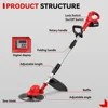 10Inch 4000W Brushless Electric Lawn Mower 36000RPM Cordless Grass Trimmer Length Adjustable Garden Tools For Makita 18V Battery 3