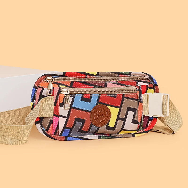 Multi functional women's fashionable waist bag, adjustable shoulder straps, suitable for running, traveling, and daily use, with