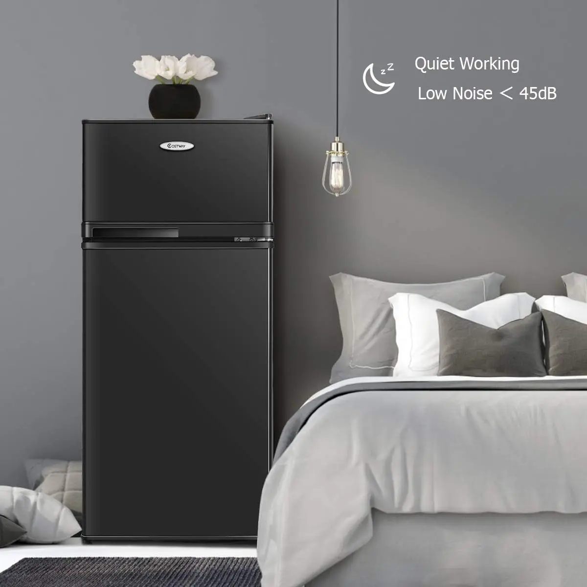 Compact Refrigerator 3.4 Cu. Ft. Classic Fridge with Adjustable Removable Glass Shelves Mechanical Control Recessed Handle 2