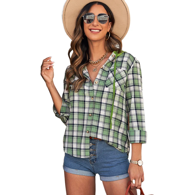 

Женские толстовки, Весенняя уличная одежда для отдыха, свободная женская рубашка, бейсбольная Спортивная Удобная крутая Женская одежда в клетку