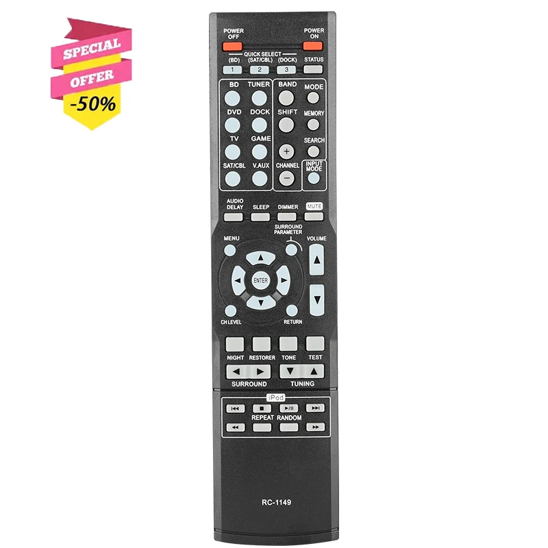 Rc-1149 Telecomando Per Ricevitore Av Denon Avr-390 Avr-391 Avr-591 Avr-930 Avr-1310 Avr-1311 Avr-1312 Avr-1601 Avr-2506