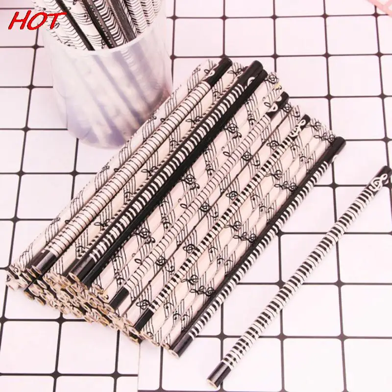 

12Pcs Cute Music Notes Piano HB Wooden Standard Pencils Students Painting Pencil Primary School Prize Korean Stationery Gifts