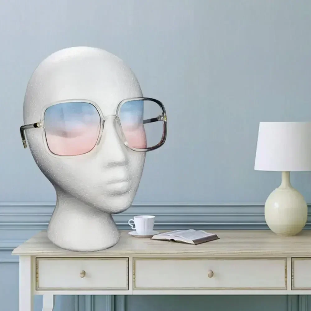 1Pcs Female Styrofoam Foam Mannequin Manikin Head Hat Glasses Display Foam Mannequin Head Model Hat Wig Display Stand Rack Tools foam mannequin head female mannequins