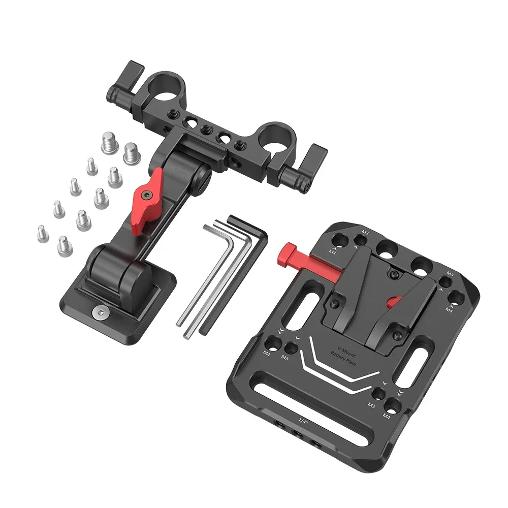 SmallRig V MOUNT Battery Plate with Adjustable Arm with 15MM Rod Clamp Standard