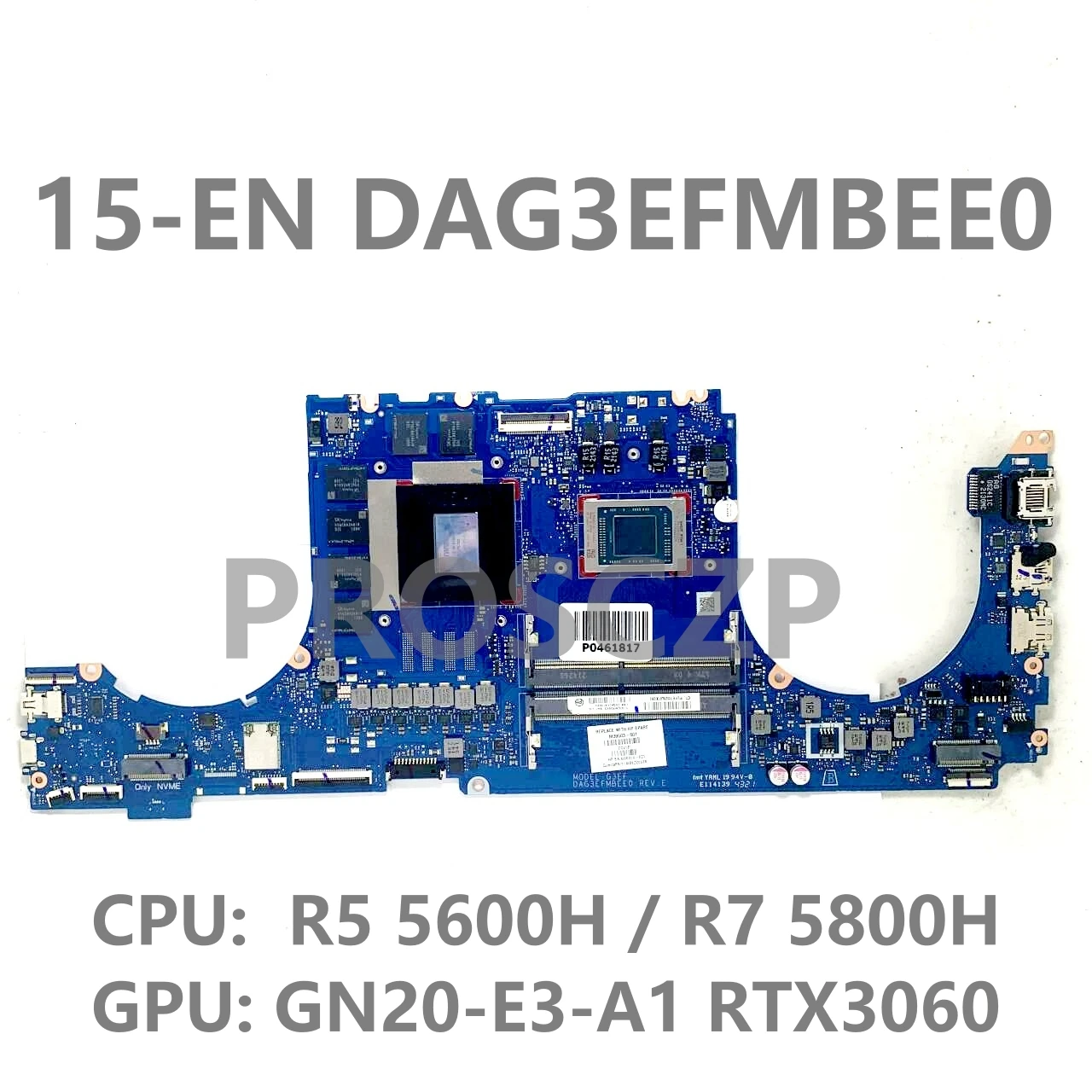 

M39503-601 Mainboard For HP 15-EN Laptop Motherboard DAG3EFMBEE0 With R5 5600H / R7 5800H CPU GN20-E3-A1 RTX3060 100%Full Tested