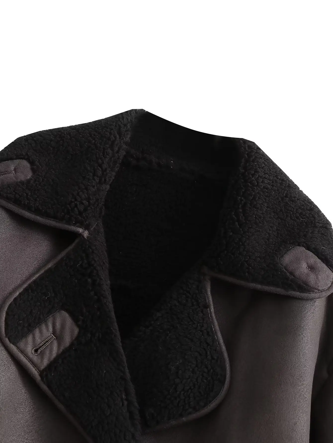 Dave&Di Fashion Retro Faux Fur Jacket Women's Winter Coat  Casual Motorcycle Loose Leather Jacket Tops