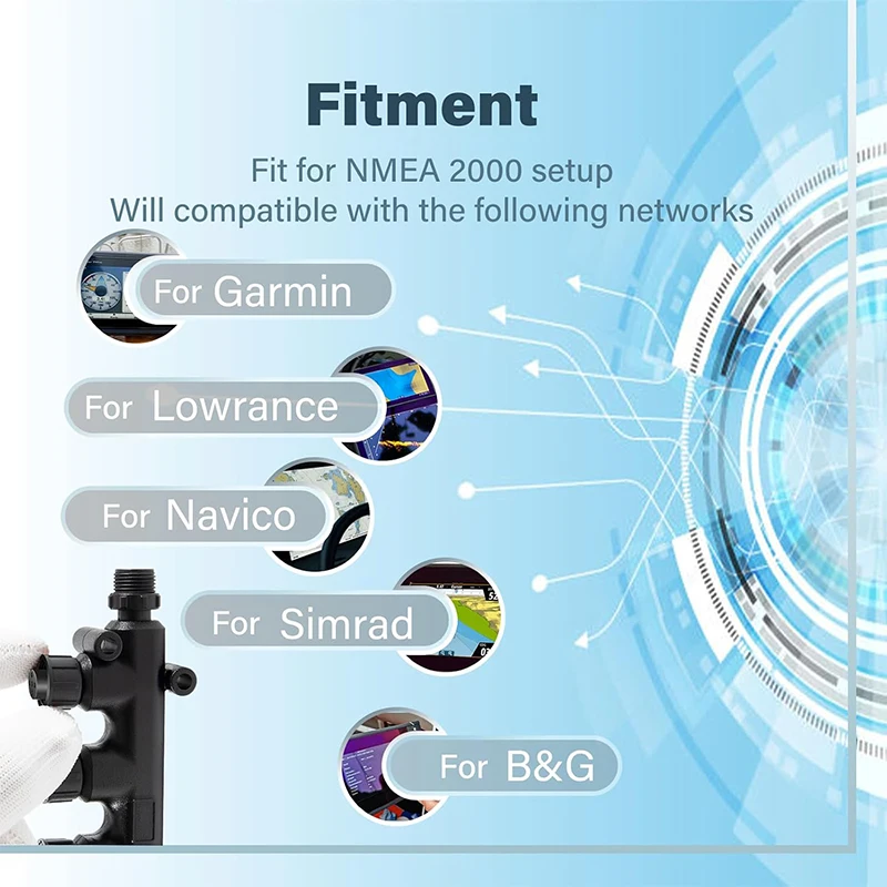 NMEA 2000 T Connector, 4 Port NMEA 2000 Tee Connector, Für Low Rance Networks Simrad Networks B G Networks Navico Networks Networks