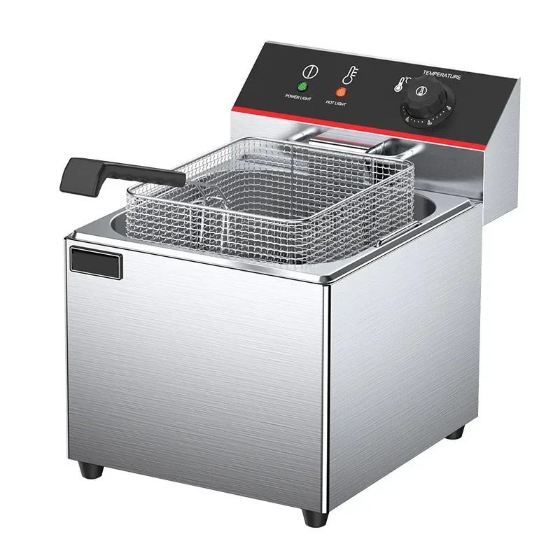 Electric Deep Fryer electric fryer single-cylinder large capacity electric fryer fried chicken burger milk tea shop French fries 2