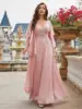 Unithorse Pearls Detail Butterfly Sleeve Chiffon Bridesmaid Dress 1