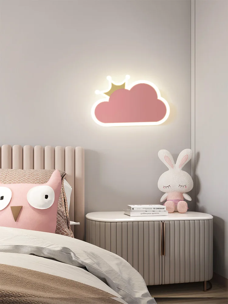 

Настенная лампа в виде облака в скандинавском стиле, креативная Минималистичная Современная Минималистичная детская комната для мальчиков и девочек, корона для спальни