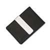 New Fashion Men's Leather Money Clips Wallet Multifunctional Thin Man Card Purses Women Metal Clamp For Cash Holder 6