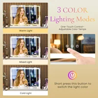 JHK LED Vanity Mirror with Lights Aluminum Frame Bathroom Mirror Dimmable 3 Color Modes Makeup Mirror Memory Function Bedroom - Image 5