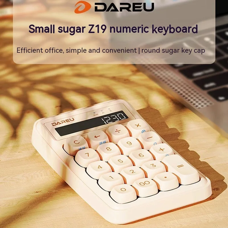 

Dareu Z19 Wireless Mechanical Keyboard Numeric Mini Keypad Calculator 2 In 1 Bluetooth Custom Gaming Keyboard Ergonomics Laptop