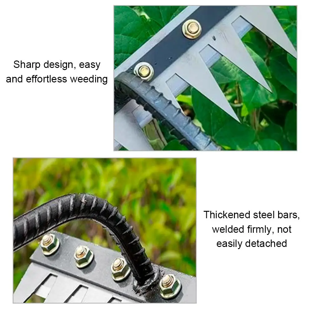 8-tooth carbon steel garden weeding rake Garden metal heavy duty flower digging spade digging and planting tool 5