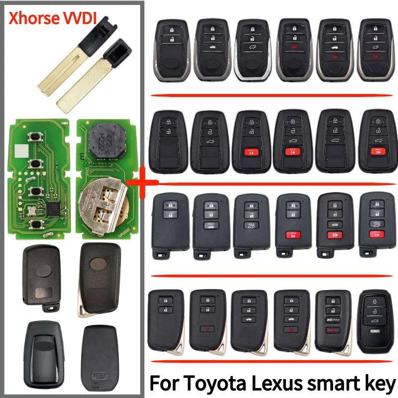 Xhorse VVDI XM38 Remote Smart Key fob XSTO01EN 8A 4D 4A Chip Generate By Plus Max VVDI2 MINI Key Tool for Toyota Lexus