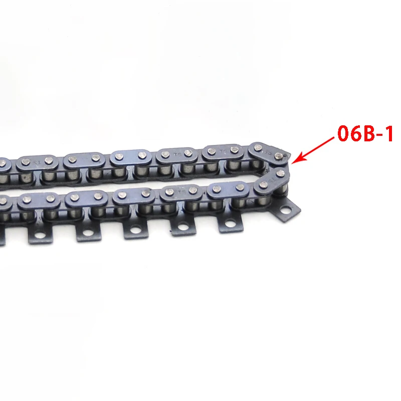 1PC 1.5 Meters 06B-1 Roller Chain Single Side Straight Plate Conveyor Drive Transmission Chain With 1 Ear Single Hole