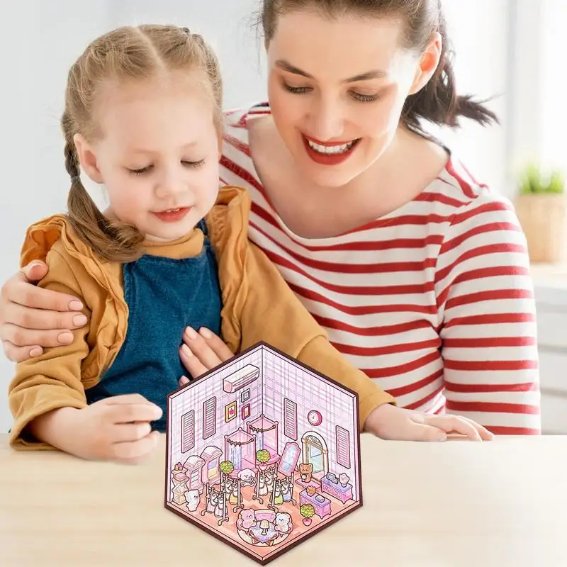 3D Landscape Stickers 3D Effect Cartoon Scene Decals Visual Stacking dimensional Stickers home decor Christmas Gift For Children