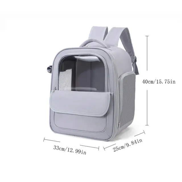 Cat Backpack Outing School Bag Backpack Pet Bag Cat Travel Dog Cat Supplies Transparent Window Large Capacity Portable Cat Bag 6
