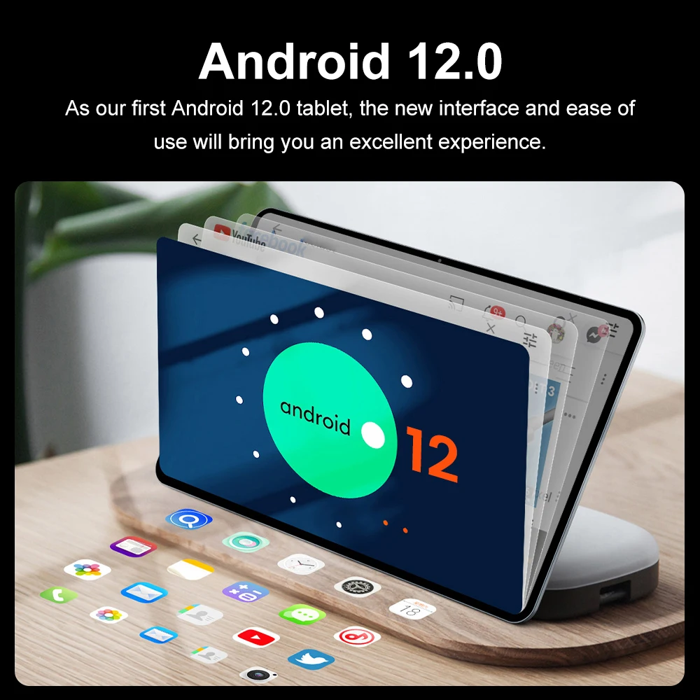 Tablette Android 12 Pad 6 Pro, 11 , Snapdragon 2024, Octa Core