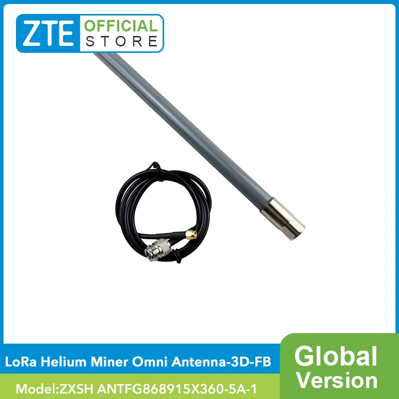 

ZTE ZXeLink LoRa Helium Miner Omni Antenna Outdoor 868 MHz LoRa 868 MHz RAK Hotspot Mining Antena 3D-FB Cable RP SMA Male