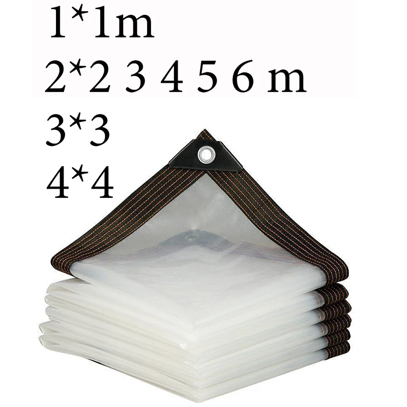 Tarpaulin Transparent 1x1 2*3 4 5 6 3x3 4*4m Clear Waterproof Tarp Pe Rainproof Cover For Plants Patio Uv-Ray Balcony Garden for Waterproof Tarpaulin Waterproof Tarp Tarpaulin Rain Cover Ultralight Tarp