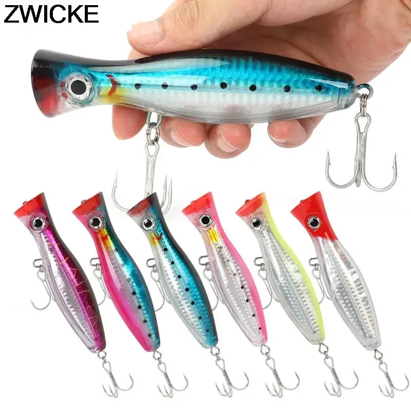 

1pcs Big Popper Wobbler Hard Isca Artificial Topwater Fishing Lure 12cm 40g Long Shot Crankbait Fishing Bait Pike Bass Leurre