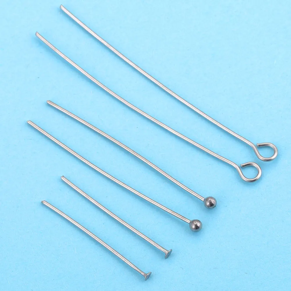 100pcs Stainless Steel Flat Head Pins for Jewelry Making Supplies Ball Pins  Jewelry Findings Headpins Eye Pins Accessories - AliExpress