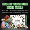 24Pcs Natural Ore Stone Box Advent Calendar Healing Crystal Holiday Party Kids Gift Box 24 Days Count Down Collection Ornament 3