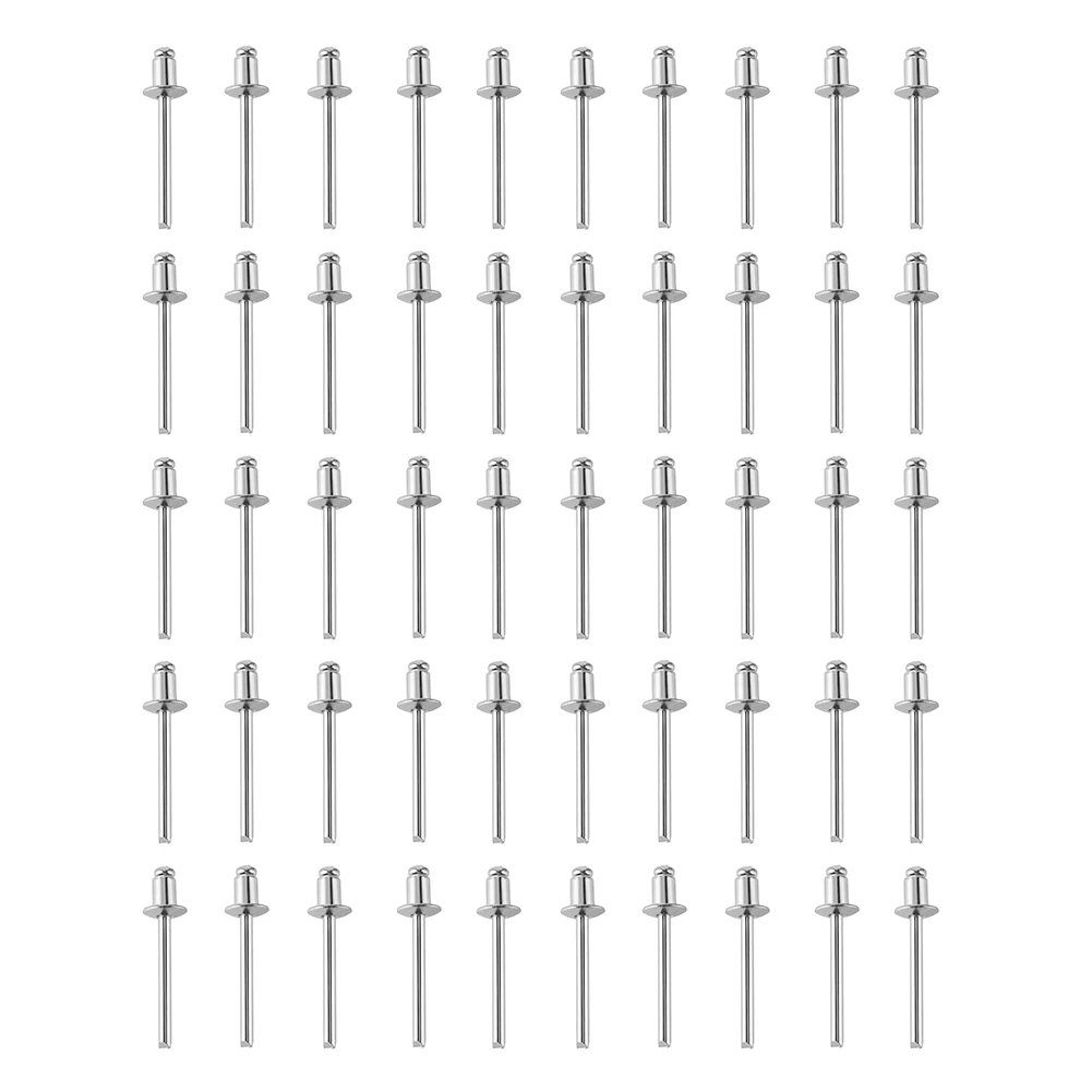 50pcs Flat Round Head Pop Rivets 2.4mm/3.2mm/4mm/4.8mm Hollow Blind Rivets Lightweight Corrosion-resistant Woodworking Tools