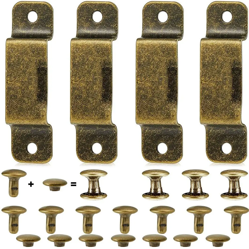 6-Piece Metal Tape Measure Holder Clip – Belt Holster With Rivets For Tape Measures, Pockets, Leather Tools – Black, Easy Install
