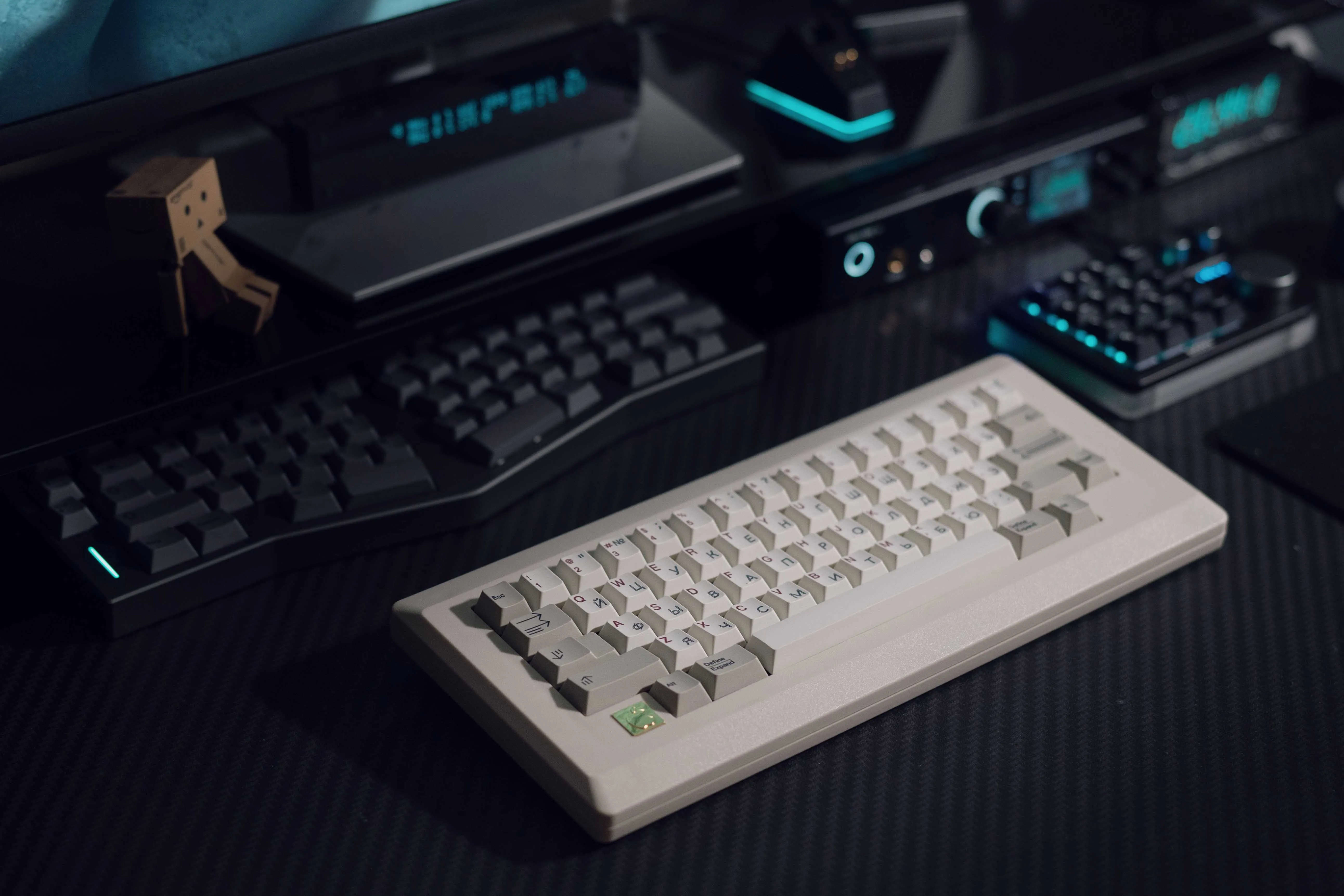 Keebox M0110 Retro Apple Teclado Kit Hhkb Layout Qmk Via Suporta Bluetooth Personalizado Teclado Mecânico Kit - Imagem 4