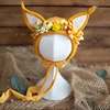 Newborn Wool Felt Fox Flower Bonnet Newborn Photography Props Baby Animal Floral Garden Hat Photo Shoot 1