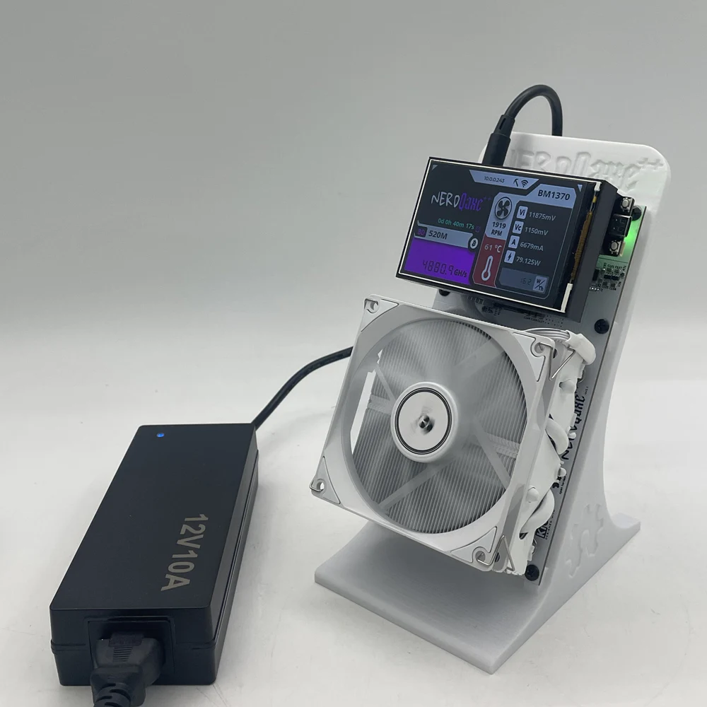 NerdQaxe++ 4.8TH/s Solo Bitcoin Miner Big Screen with BM1370 Chip Bitaxe  NerdQaxe++ PSU Included for Cryptocurrency Mining - AliExpress