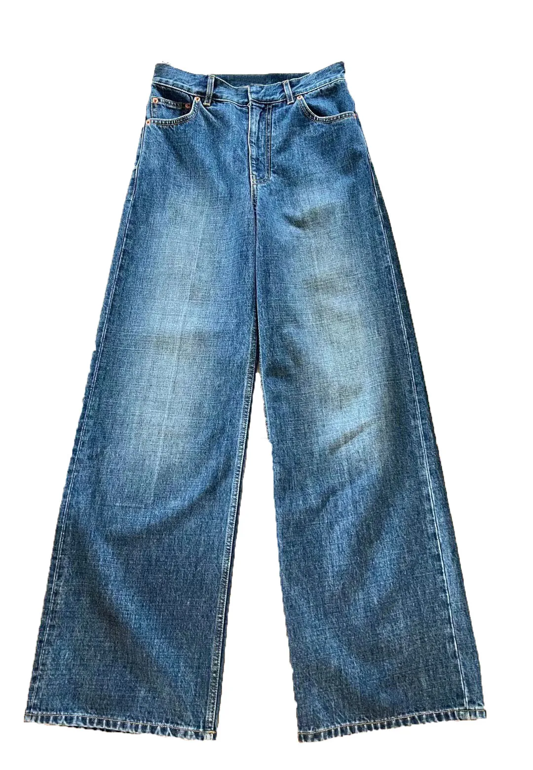 

High waist straight jeans simple generous casual fashion 2024 summer new 1013