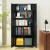 Metal Storage Cabinet Steel Locking Storage Cabinet with 2 Magnetic Doors and 4 Adjustable Shelves 71'' Metal 1