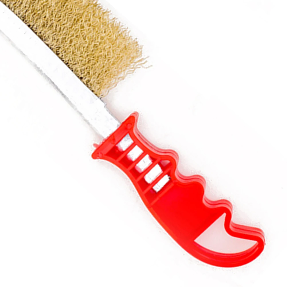 1pc Wire Brushe Brass Plated Steel Wire Stainless Steel Brush Grill Cleaner BBQ Grill Brush Cleaning Tools