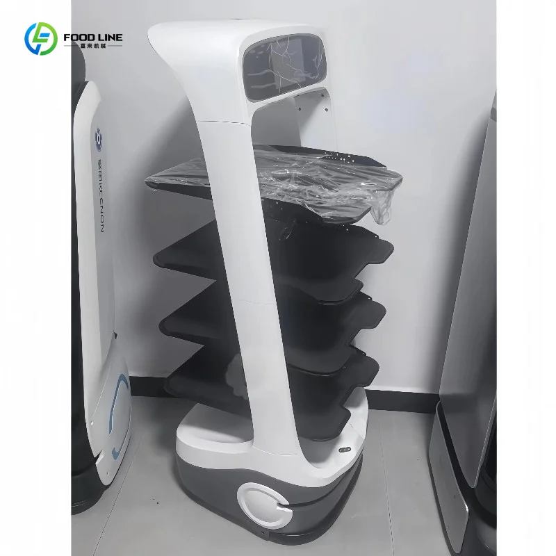 Robot di Consegna Cibo Autonomo Personalizzato, Macchina Cameriera Intelligente Multifunzionale per Uso Ristorativo - immagine 3