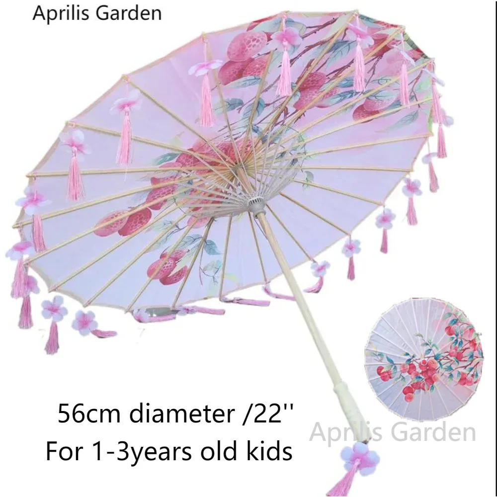 56CM Children's Oil Paper Umbrella Classical Dance Umbrella Chinese Style Ancient Style Ceiling Decoration parasol parapluie 6