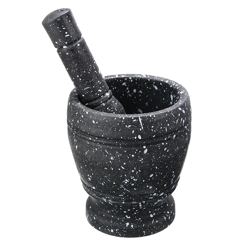 Granite Pattern Pestle Mortar Grinder Solid Crusher Set Herb Spice Pepper Garlic Manual Masher Kitchen Multi-purpose Grinder