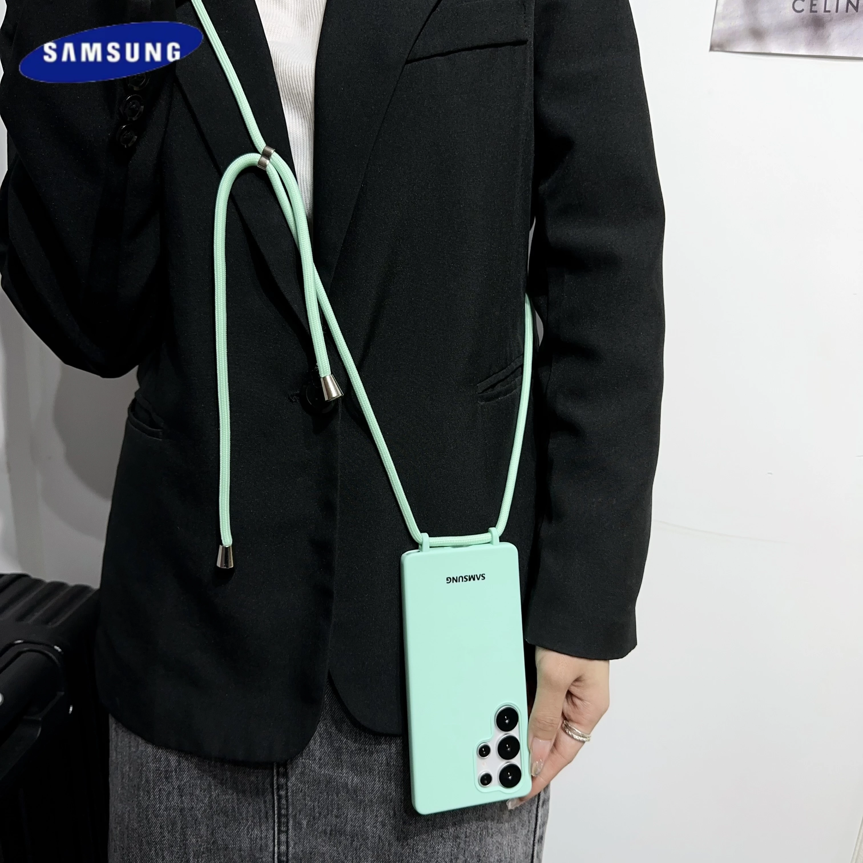 Elegant Crossbody Necklace Lanyard Phone Case with TPU Soft Cover
