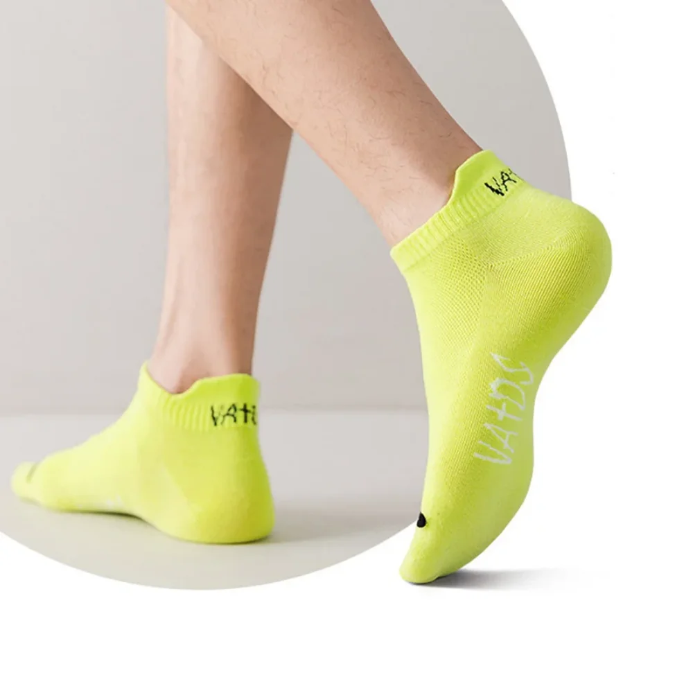 5 Pairs Men's Summer Cotton Socks Short Thin Casual Mesh Breathable Boat Socks Fashion Comfortable Street Style Gift