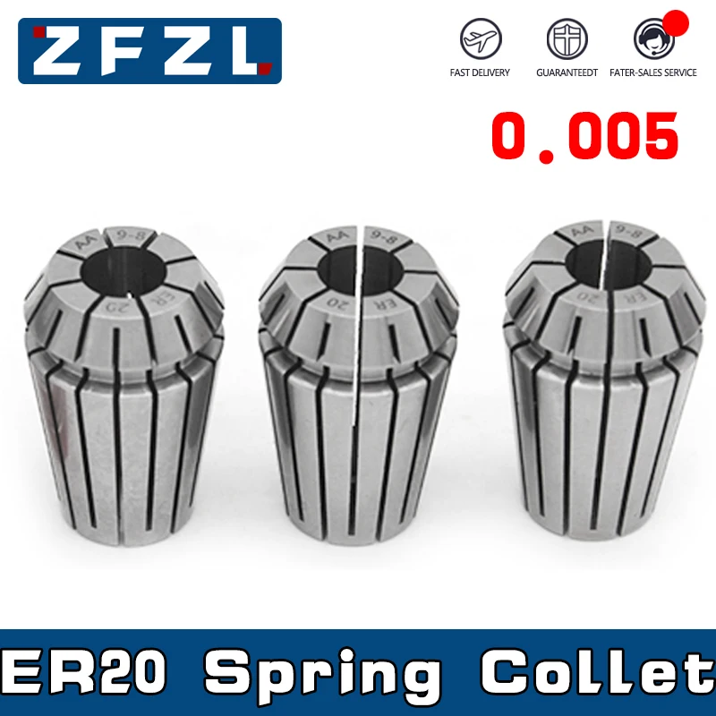 ER20 Chuck 1-13mm 1/4mm 1/8mm ER20 Spring Collet Tool Holder 0.005mm High Precision For CNC Machining Center Engraving Lathe