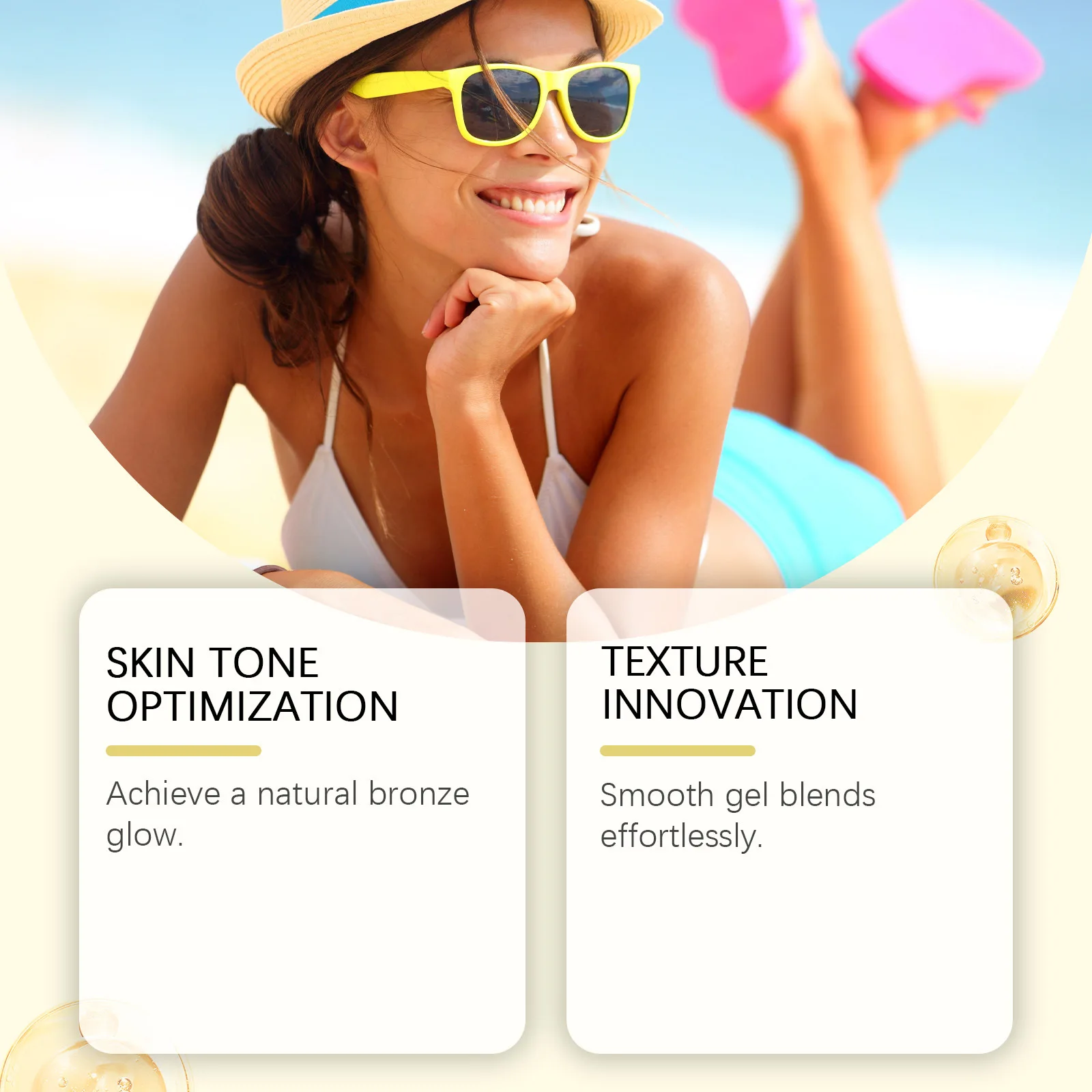 OUHOE Carrot sun gel, moisturizing, light and easy to absorb, nourishing and caring for the skin Bronze sun gel