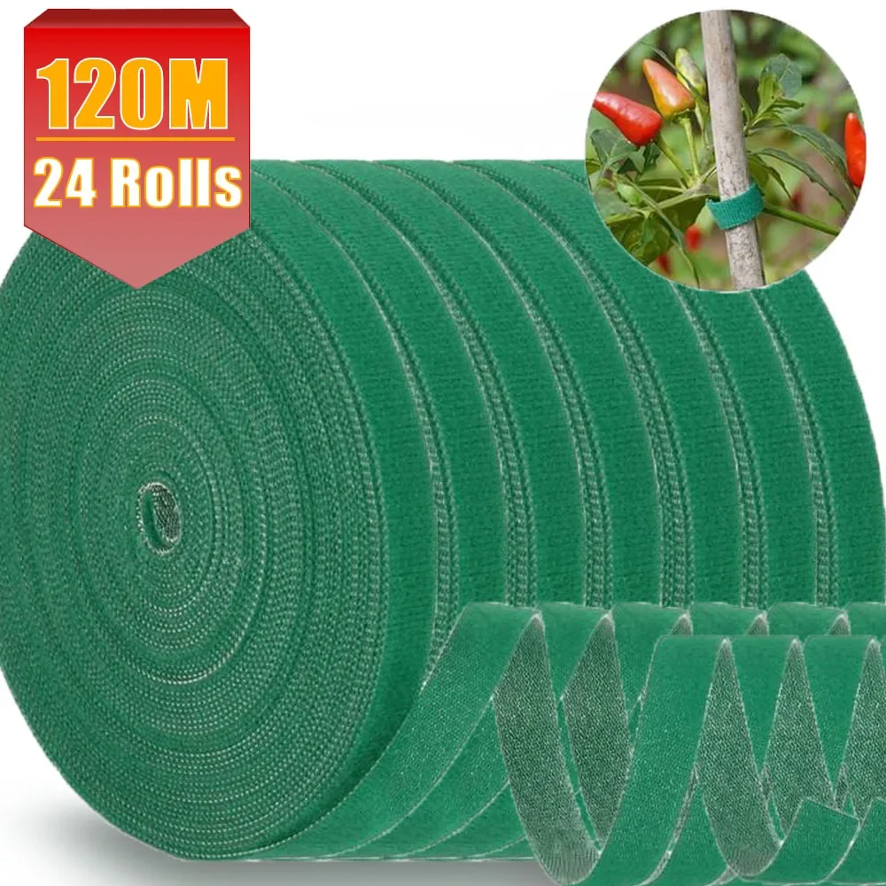 Plant Tie Adjustable Self Adhesive Nylon Cable Hook Loop Support Garden Twine Bandage Reusable Fastener Tape Strips plant tie
