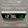 Decibel Sound Level Meter 11 inch Large LED Display Noise Temperature Humidity Meter with Alarm Icons Indicator Multi-function 3