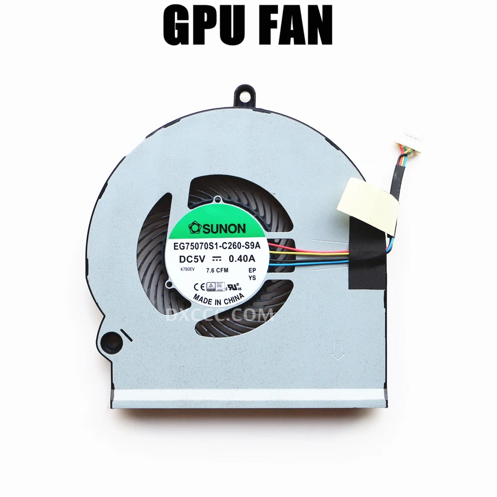 EG75070S1-C260-S9A EG75070S1-C270-S9A For DELL Alienware 15 R3 / 15 R4 / P69F CPU & GPU Cooling Fan